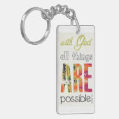 Met God zijn alle dingen mogelijk Sleutelhanger (Voorkant Links)
