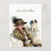 Met Haar Hond 2 Briefkaart (Voorkant)