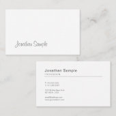 Met handgeschreven script voor chic Design Minimal Visitekaartje (Voorkant / Achterkant)