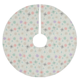 Met handgetekende Snowflakes kerstbomen Multicolor Kerstboom Rok