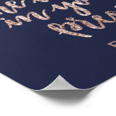 Met handschrift 16:11 Roos Glitter Poster (Hoek)