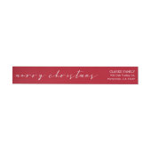 Met handschrift Merry-Kerstmis Rood en Wit (Individueel)