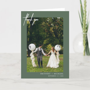 met handschrift uitgeruste moderne kuil bedankkaart