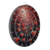 met hart doordrenkt dartbord (Voorkant Links)