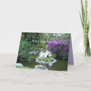 Met Hartelijke Rouwbeklag Tropische Paarse Bloemen Kaart