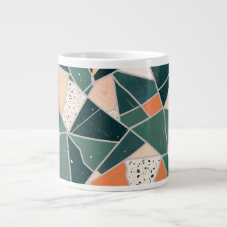met het abstracte geometrische motief extra grote beker
