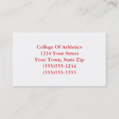 Met honkbal behandelde Visitekaartjes (Achterkant)