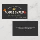 Met hout gestookte mantel leest Visitekaartje (Voorkant / Achterkant)