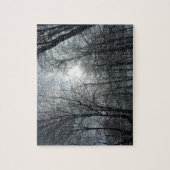 Met ijs bedekte bomen zonsondergang legpuzzel (Verticaal)