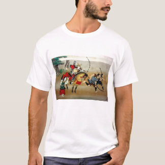 Met infanterie valt Samurai de horseback aan T-shirt