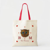 met initialen en op maat gemaakte naam tote bag (Voorkant)