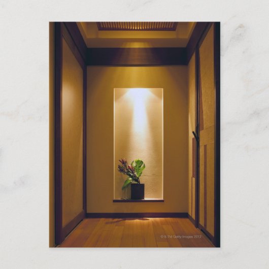 met Japans-stijl interieur en bloem Briefkaart (Voorkant)