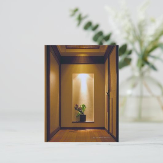 met Japans-stijl interieur en bloem Briefkaart (Staand voorkant)