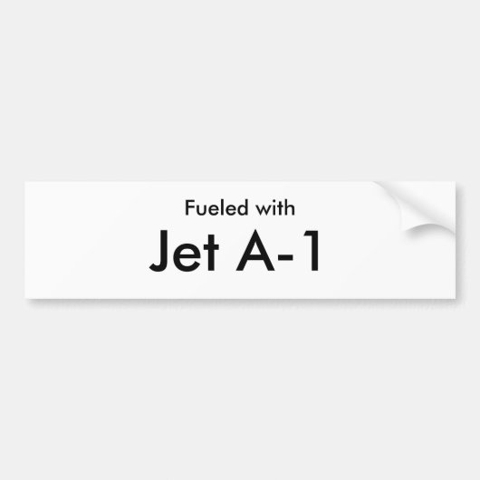 Met, Jet A-1 Bumpersticker (Voorkant)