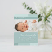 Met Joy Blue/Aqua · Aankondiging Baby (Staand voorkant)