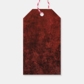 met juwelen getooid Roos |  Crimson Grunge Bedankt Cadeaulabel (Achterkant)