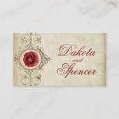 met juwelen getooid Roos | website Grunge Crimson Informatiekaartje (Voorkant)