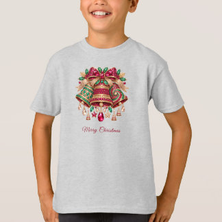 Met juwelen versierd Ornate Bells Jongens T-shirt 