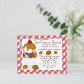 Met karamel beklede ijskap kaart (Staand voorkant)