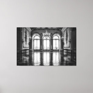 met kasteel bekleed canvas afdruk
