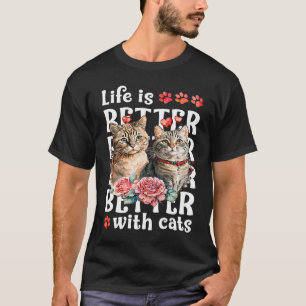 Met Katten Valentijnsdag Kat T-shirt