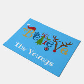 Met kerst gewaardeerde Welkom Mat met geloof (Schuin)