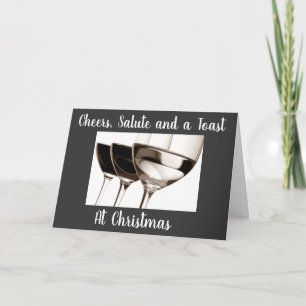 **MET KERST** PROOST, SALUUT EN TOOST OP JOU FEESTDAGEN KAART
