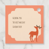 Met kerst trotse rendier CC1251 Retro SVG Bedankjes Labels (Achterkant)