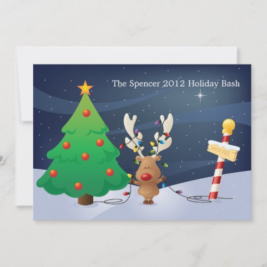 met kerstboomvakantie kaart (Voorkant)