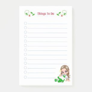 Met kerstfeestjes om post-it notities te maken post-it® notes