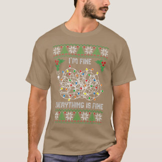Met kerstlampjes ben ik prima Alles is prima 116 T-shirt
