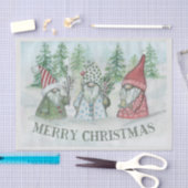 Met kerstmis beboste gnomen tissuepapier (Craft)