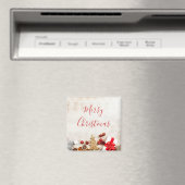 Met kerstmis behandelde items op een Rustige Woode Magneet (Insitu (Vaatwasser))