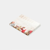 Met kerstmis behandelde items op een Rustige Woode Post-it® Notes (Schuin)