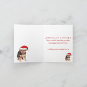 Met Kerstmis - Duitse Herder Puppy Feestdagen Kaart (Binnen)
