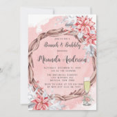 Met kerstschildering in Poinsettia Brunch & Bubble Kaart (Voorkant)