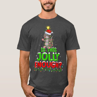 Met kerstverlichting is dit alleen voldoende rat k t-shirt