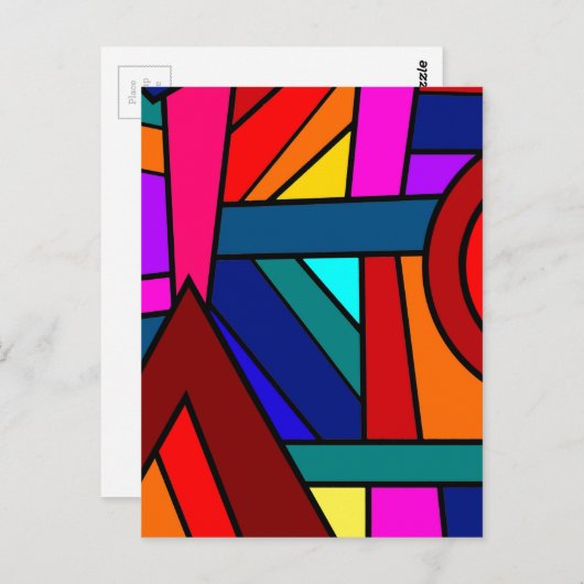 MET KNIPOOG EN EEN GLIMLACH! (patroonontwerp) ~ Briefkaart (Voorkant / Achterkant)