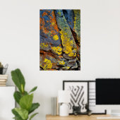 Met korstmos bedekte rotsen poster (Thuiskantoor)