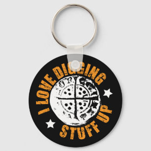 Met lange kruising gehamerde munt, geschenk voor m sleutelhanger