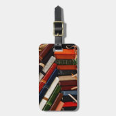 Met leder verbonden journalen bagagelabel (Voorkant verticaal)