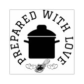 Met liefde bereid 	rubberstempel (Afrduk)