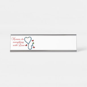 Met liefde bureau naambordje