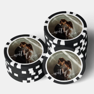 'Met Liefde' Custom Photo Wedding Favoriet Poker Chips