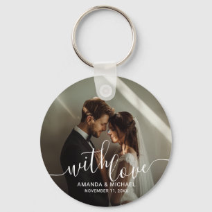 'Met Liefde' Custom Photo Wedding Favoriet Sleutelhanger