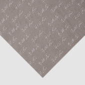 Met liefde elegante kalligrafie Taupe bruiloft Tissuepapier (Detail)