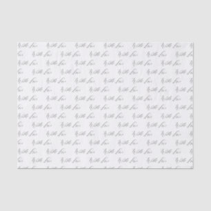 Met Liefde Elegante Kalligrafie Zwart Wit Gifting Tissuepapier