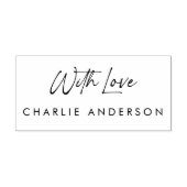 Met liefde elegante script handtekening 	rubberstempel (Afrduk)
