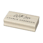 Met liefde elegante script handtekening 	rubberstempel (Stempel)