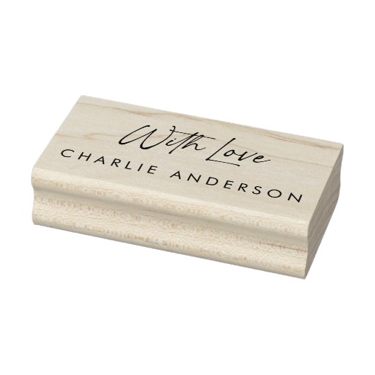 Met liefde elegante script handtekening 	rubberstempel (Stempel)